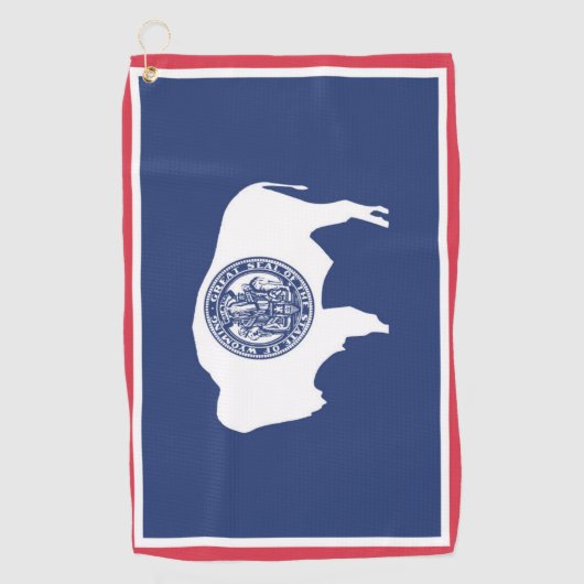 Statenvlag Wyoming, Verenigde Staten Golfhanddoek (Voorkant)