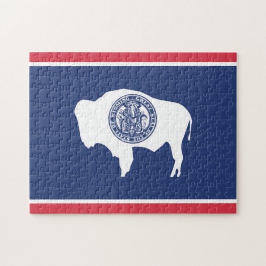 Statenvlag Wyoming, Verenigde Staten Legpuzzel (Horizontaal)