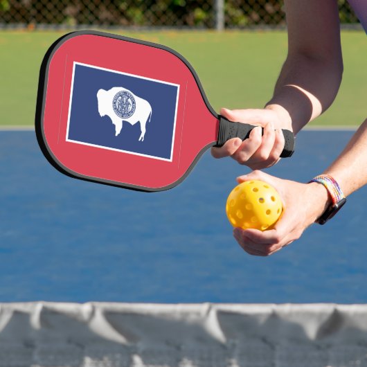 Statenvlag Wyoming, Verenigde Staten Pickleball Paddle (Insitu)