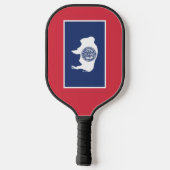 Statenvlag Wyoming, Verenigde Staten Pickleball Paddle (Achterkant)