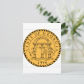 Statenzegel Georgië (VS) Briefkaart (Staand voorkant)