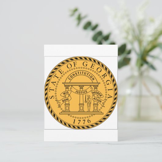 Statenzegel Georgië (VS) Briefkaart (Staand voorkant)