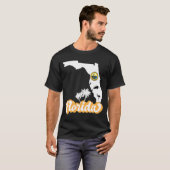Stateoverzicht van Florida met FL-zegel T-shirt (Voorkant volledig)