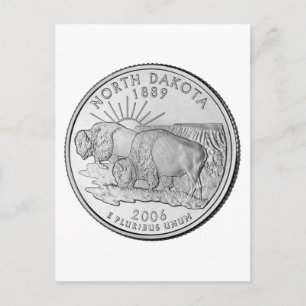 Statequarter van North Dakota Briefkaart