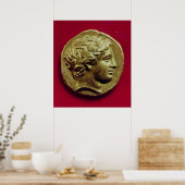 Stater van de koning van Macedonië Philip II Poster (Keuken)