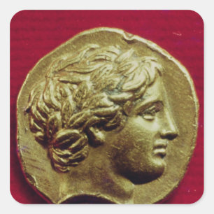 Stater van de koning van Macedonië Philip II Vierkante Sticker