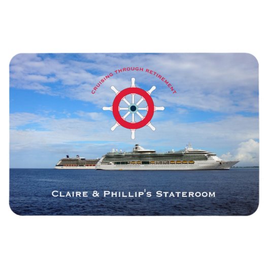 Stateroom deur marker aangepaste pensioen cruise magneet (Horizontaal)