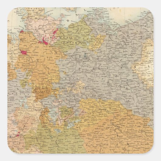 States of the Late Germanic Confederation Vierkante Sticker (Voorkant)