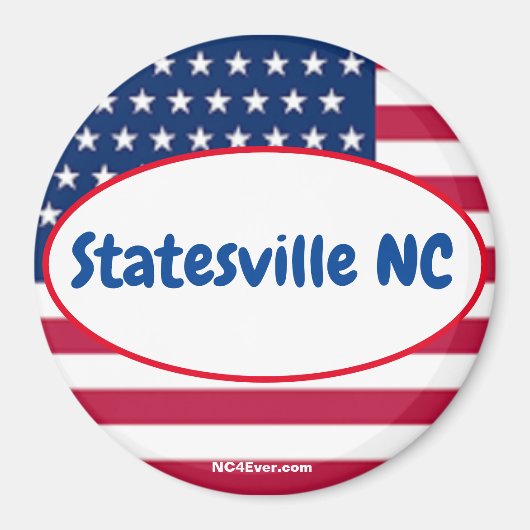 Statesville NC Patriotic Places magnet (Voorkant)