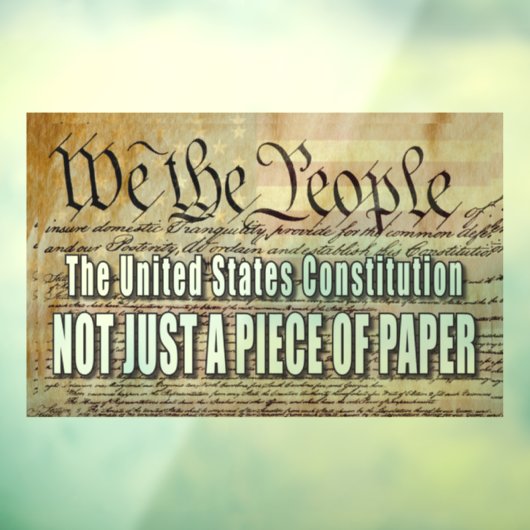 Static Cling Decal U.S.-grondwet (Vel 3)