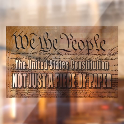 Static Cling Decal U.S.-grondwet (Vel 2)