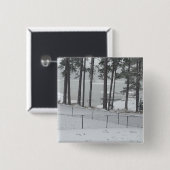'Static Snow' metalen knop Vierkante Button 5,1 Cm (Voorkant /achterkant)