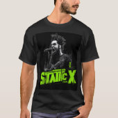 STATIC-X mannen zwarte rock t-shirt (Voorkant)