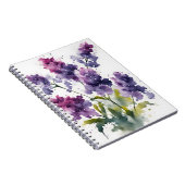 Statice - Watercolor bloemen Notitieboek (Rechterzijde)