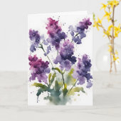 Statice - Waterverf bloemen Kaart (Gele Bloem)