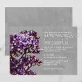 Statice Wedding Invitations Kaart (Voorkant / Achterkant)