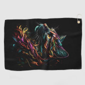 Statie Feline profiel Golfhanddoek (Horizontaal)