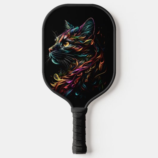 Statie Feline profiel Pickleball Paddle (Voorkant)