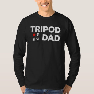 Statief Papa 3-Legged Dog Paw Amputee Liefde en Ha T-shirt