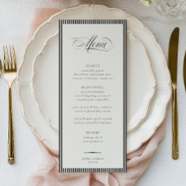 STATIG Calligrafie Strepen Bruiloft Menu