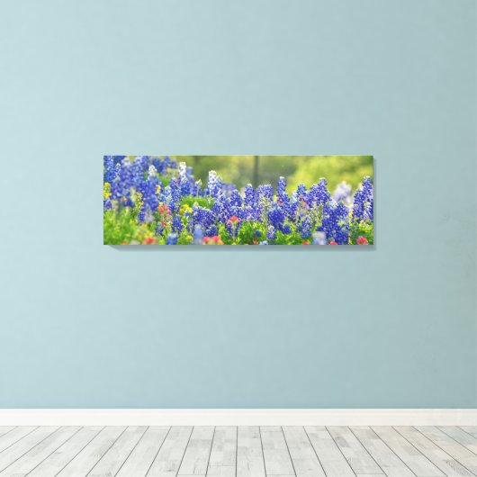 Statige Bluebonnets Canvas Afdruk (Insitu (Houten vloer))