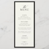 STATIGE CALLIGRAFIE Huwelijk Menu (Voorkant)