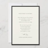 STATIGE CALLIGRAFIE Huwelijksfoto Bedankkaart (Achterkant)
