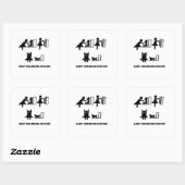 Station baby wijzigen vierkante sticker (Vel)