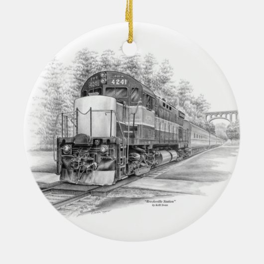 Station Brecksville (CVNP) Keramisch Ornament (Achterkant)