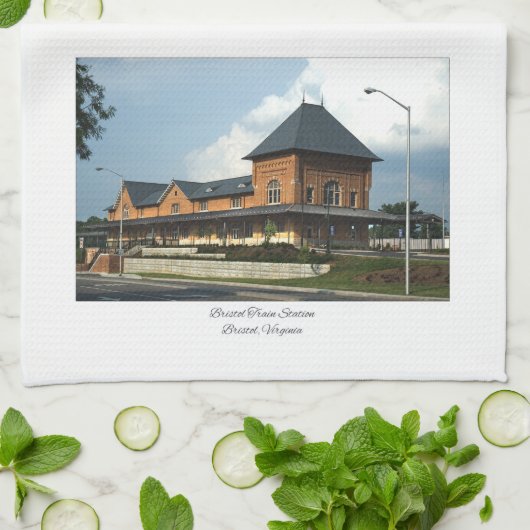 Station Bristol Virginia Theedoek (Gevouwen)