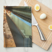 Station Chicago 'L' bij nacht Theedoek (Quarter Fold)