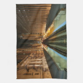 Station Chicago 'L' bij nacht Theedoek (Verticaal)