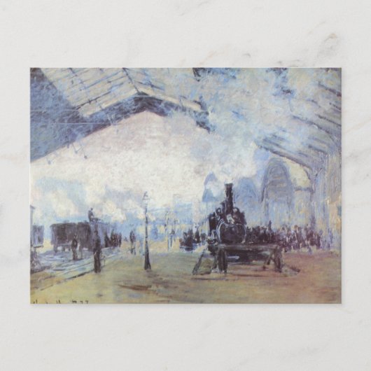 Station Claude Monet Train Briefkaart (Voorkant)