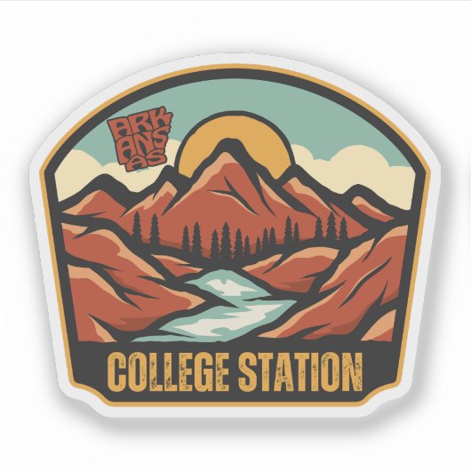 Station College, Arkansas Sticker (Voorkant)
