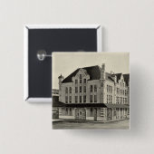 Station, Concord & Montreal Railroad, Concord Vierkante Button 5,1 Cm (Voorkant /achterkant)