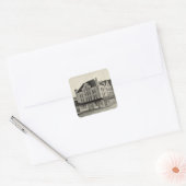 Station, Concord & Montreal Railroad, Concord Vierkante Sticker (Envelop)