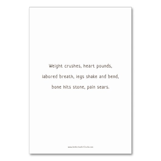 Station Drie, Jezus herfsten #1 Prayer Kaart (Achterkant)