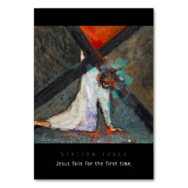 Station Drie, Jezus herfsten #1 Prayer Kaart