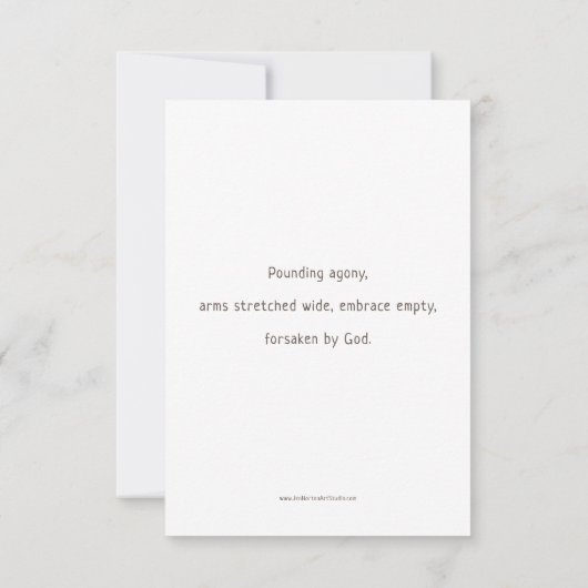 Station Elf, Jezus is versleten, Kaart van Prayer (Achterkant)