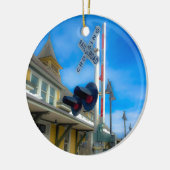 Station Fort Edward Train Keramisch Ornament (Links)