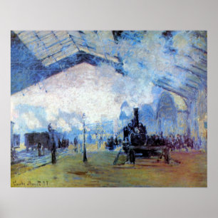Station Gare Saint-Lazare door Claude Monet Poster