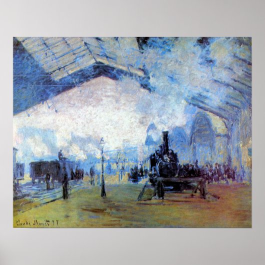 Station Gare Saint-Lazare door Claude Monet Poster (Voorkant)