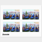 Station Gondola in Venetië, Italië Rechthoekige Sticker (Vel)