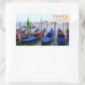 Station Gondola in Venetië, Italië Rechthoekige Sticker (Tas)