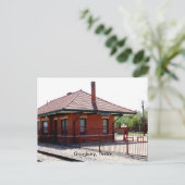 Station Granbury RR, Granbury, Texas Briefkaart (Staand voorkant)