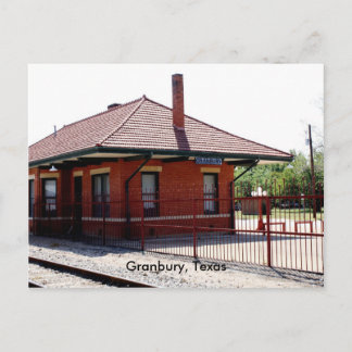 Station Granbury RR, Granbury, Texas Briefkaart