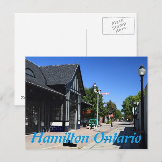 Station Hamilton Ontario Briefkaart (Voorkant / Achterkant)