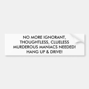 STATION HANG UP: NIET MEER MURDEROUS BEHEERSGEBIED BUMPERSTICKER