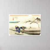 Station Hara Tokaido Ro - Ukiyo-e Japans Canvas Afdruk (Voorkant)