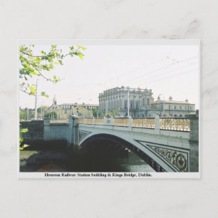 Station Heuston, Kings Bridge, Dublin Briefkaart